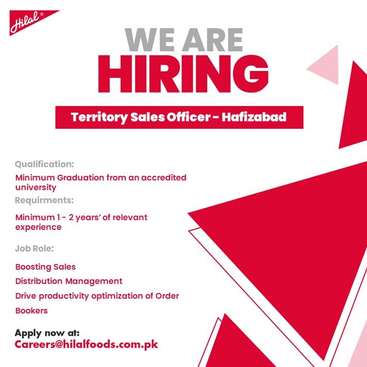 Territory Sales Officer in Hafizabad
